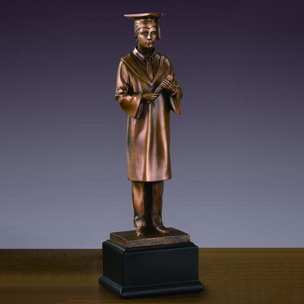 Graduate Male Sculpture Graduation Gift Boy Diploma School Statue